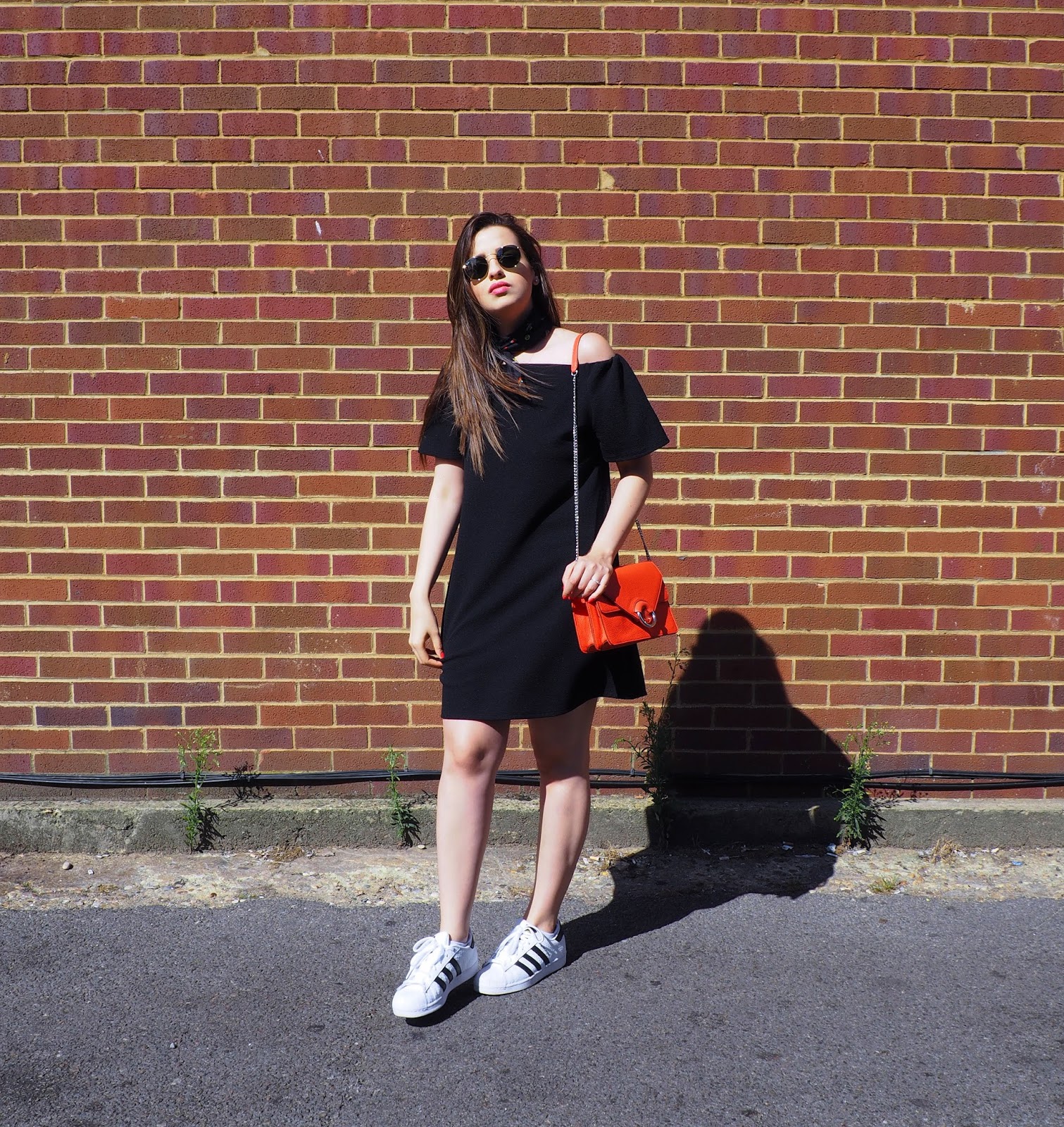 Off shoulder hot sale dress with sneakers